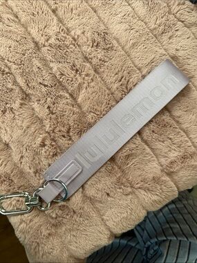 lululemon athletica Pale Purple Logo Key Strap Wristlet